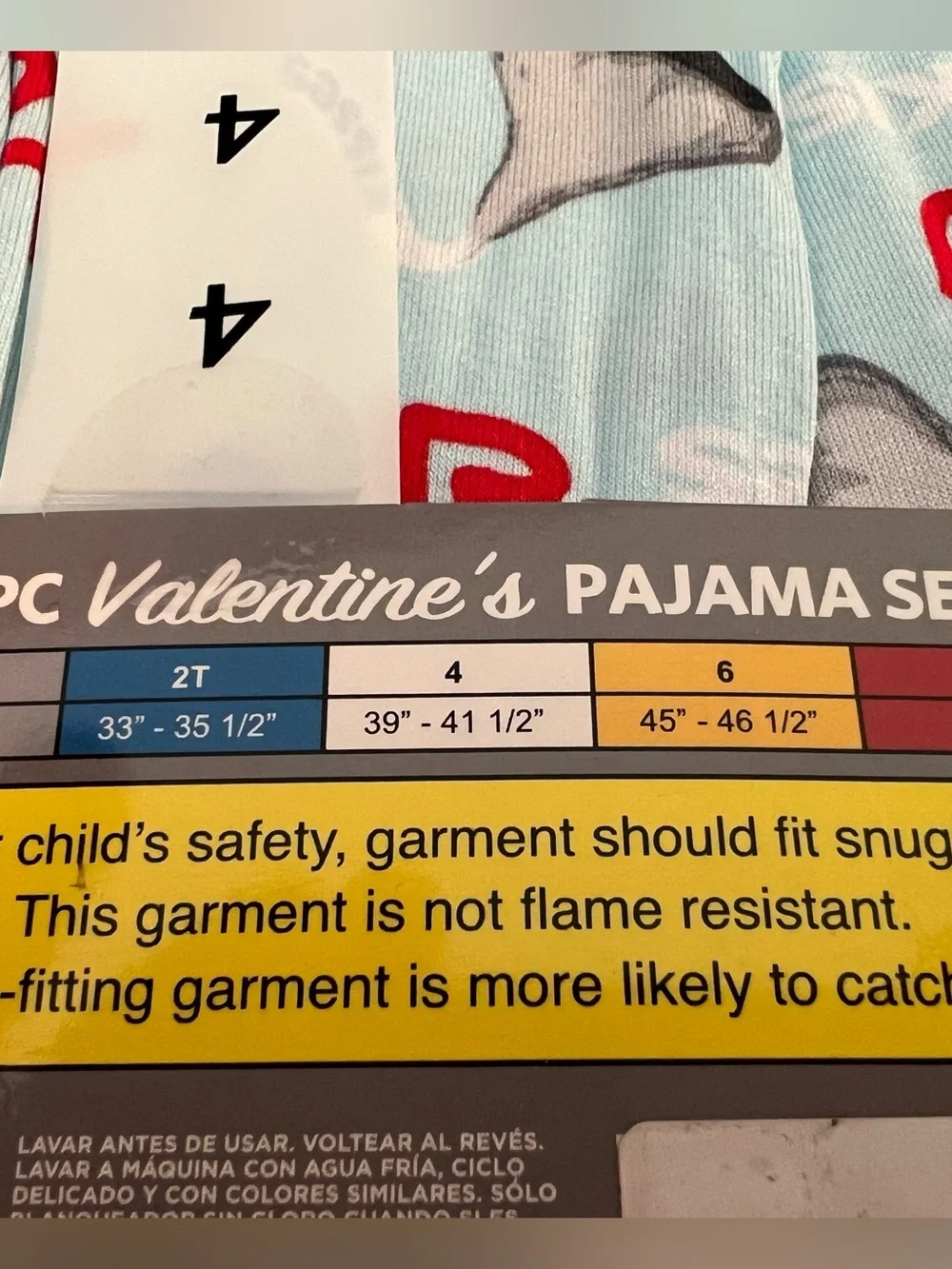 Carter's Size 4 Light Blue 2-Piece Hershey Kisses Pajamas